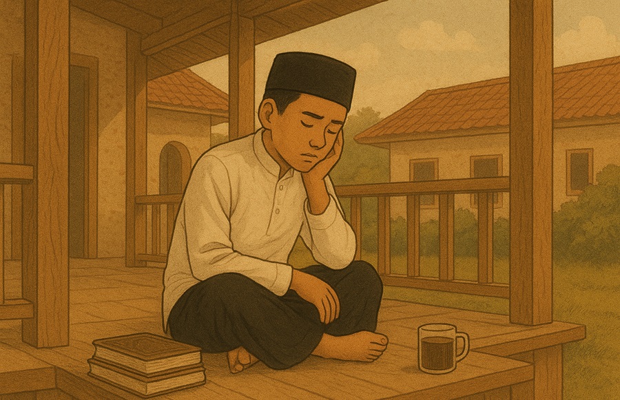 Pada Sebuah Malam di Serambi Asrama