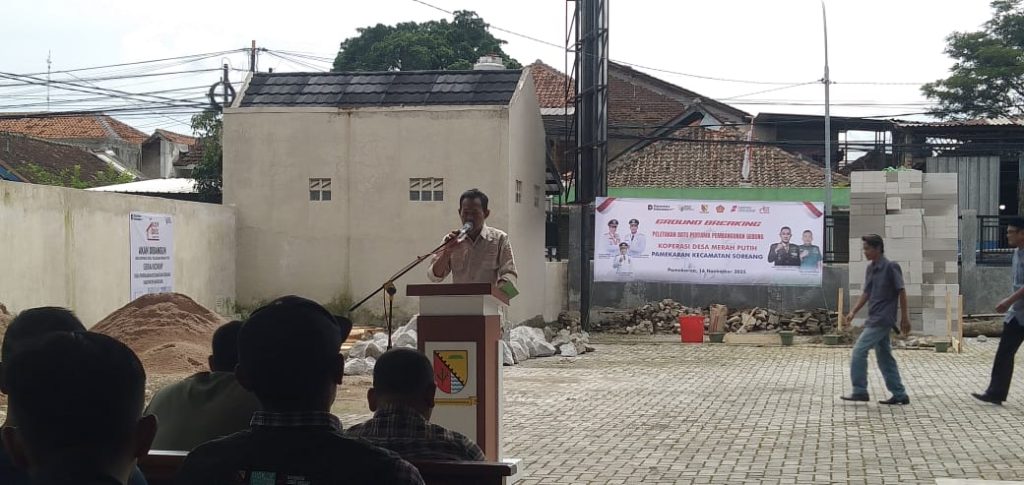 Desa Pamekaran Bangun Gedung Koperasi Merah Putih, Wabup Ali Syakieb Turut Hadir