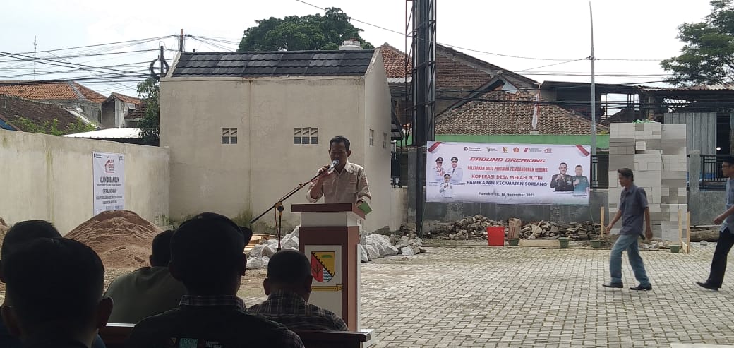 Desa Pamekaran Bangun Gedung Koperasi Merah Putih, Wabup Ali Syakieb Turut Hadir