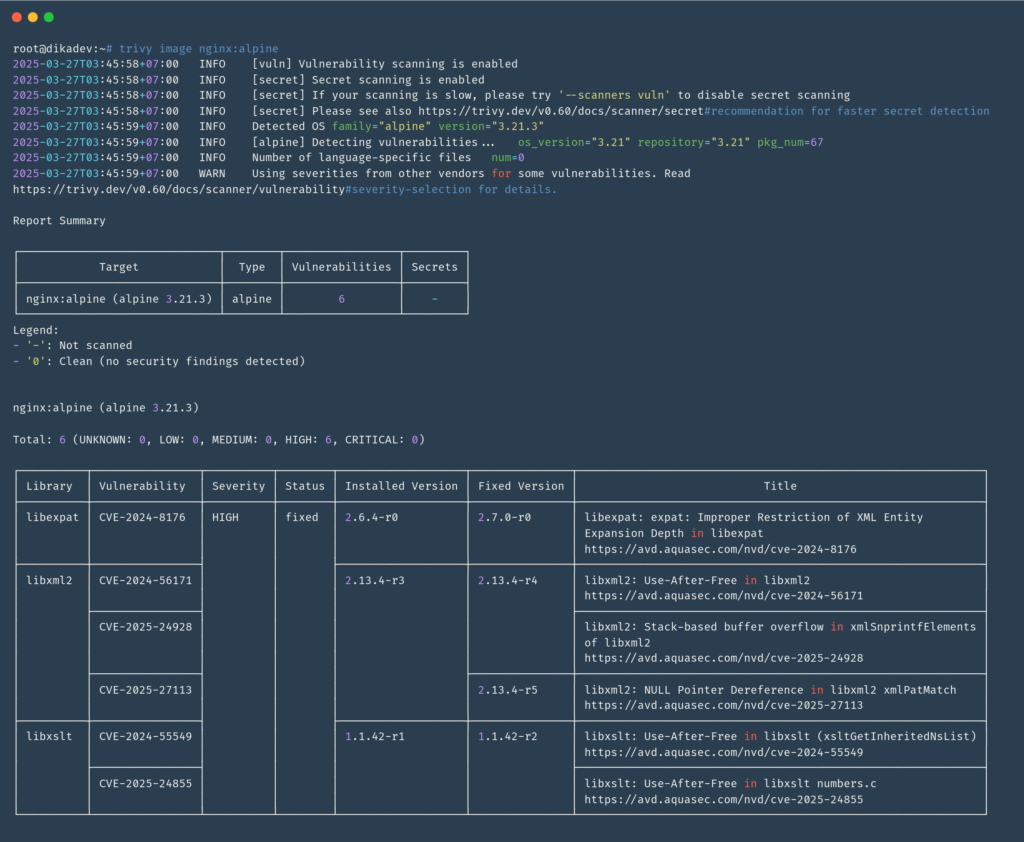 Container Security: Scanning docker image dengan Trivy